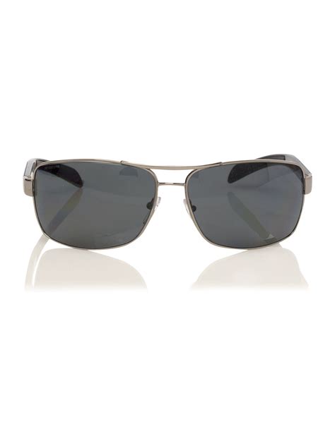 prada linea rossa mens ps54is gunmetal aviator sunglasses|prada linea rossa ps 54ts.